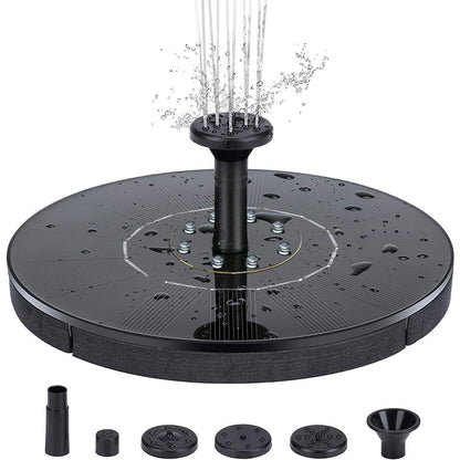 Solar Fountain Outdoor Pool Flowing Water Floating Fountain Power Storage Fountain with Lights Bird Bath Fountain Garden Decoration